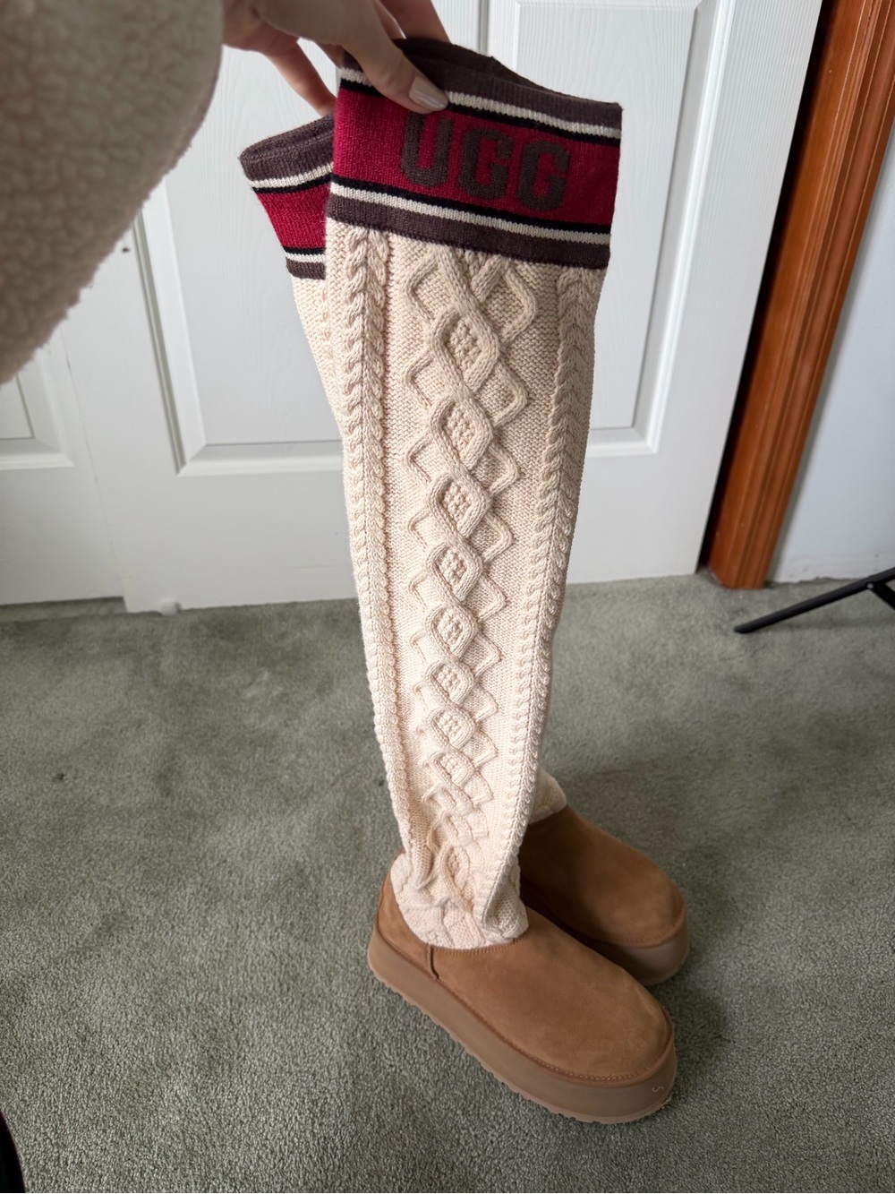 UGG Platform Slip-On Boots in Tan